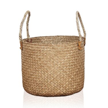 Кошик для білизни Rong з ручкою Морська трава, розмір 1 (Ø 36 см) Ідеально підходить як кошик для зберігання речей або кошик для білизни для ванної кімнати, спальні, вітальні, дитячої кімнати. Розмір 1