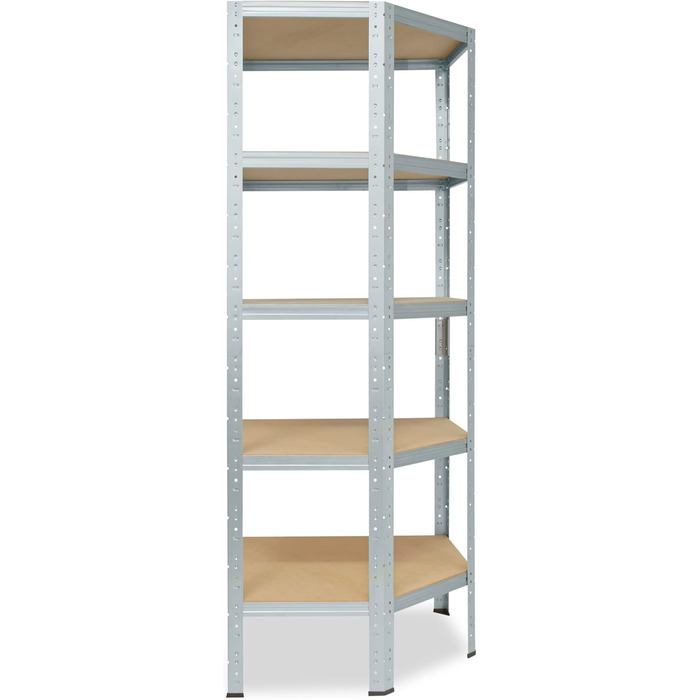 Кутова полиця Посилена оцинкована/металева полиця Настільна полиця 5 полиць кожна, вантажопідйомність 175 кг/Кутова полиця Посилена полиця Кутова полиця, 180x60x30