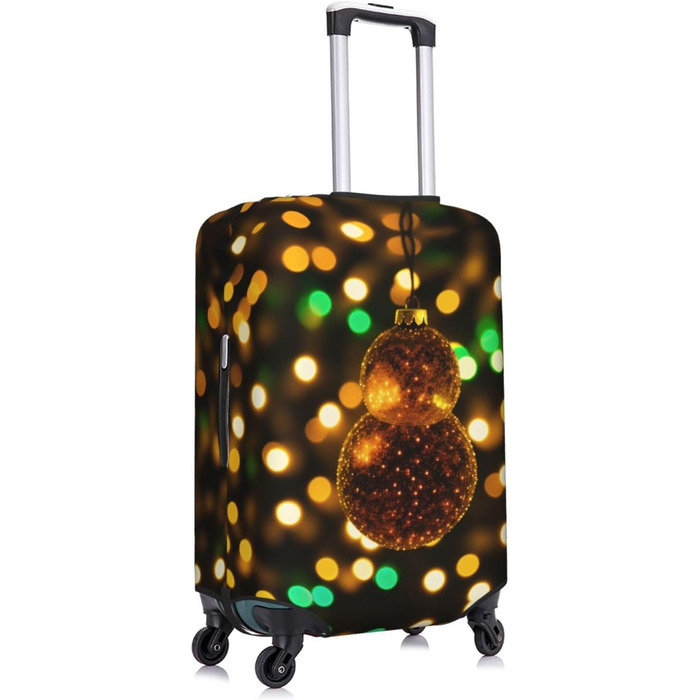 Блискуча різдвяна прикраса для валізи, захисний чохол для багажу, міцний захист для валіз розміром 45.7 - 81.3 см, малий розмір, Чорний