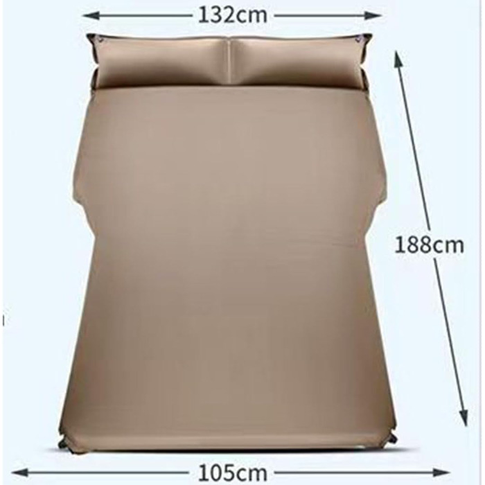 Автомобільний надувний матрац для Audi A1 A3 A4 A5 A6 A7 A8 A4L A6L Q2 Q3 Q5 Q7, портативний потовщений надувний матрац для багажника заднього сидіння, аксесуар для подорожей та кемпінгу, C-коричневий