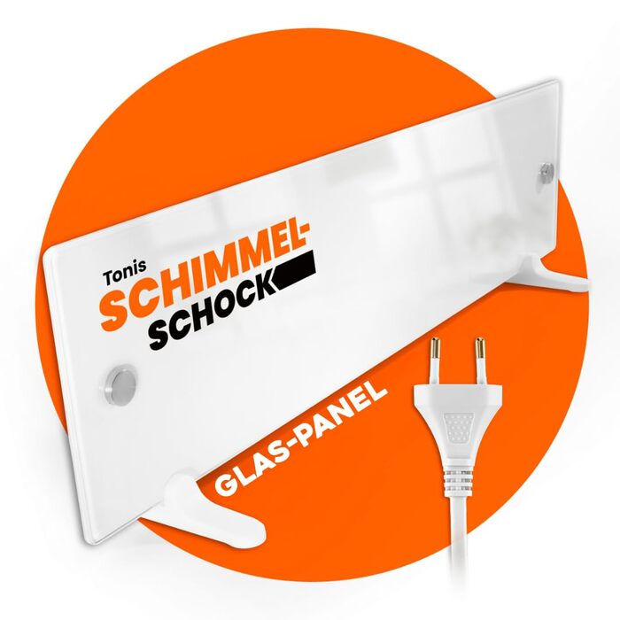 Протипліснявий обігрівач для скляних панелей Toni&39s Mold Shock для боротьби з пліснявою Настінний обігрівач висушує холодні, вологі стіни та усуває причину появи плісняви Інноваційний дизайн скла, 1 обігрівач