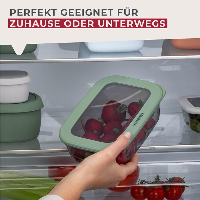 Контейнер для зберігання Fackelmann 1200 мл прозорий контейнер з кришкою, ідеальний для подорожей, безпечний для миття в посудомийній машині, контейнер для приготування їжі 1200 мл