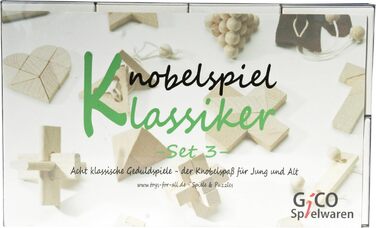 Набір мініголоволомок GICO, Класичні Головоломки, 8 штук