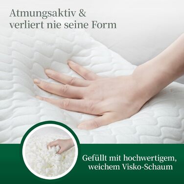 Подушки з подрібненого пінного матеріалу з ефектом пам&39яті регульована висота, ортопедична підтримка для сну на боці/спині, зняття тиску на шийний відділ хребта, можна прати в пральній машині (розмір queen-size), білі