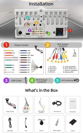 Автомобільна стереосистема JOYX PX6 Android 10 підходить для Ford Focus/Mondeo/S-Max/C-Max/Galaxy - GPS 2 Din - Камера заднього виду Canbus БЕЗКОШТОВНО - 4G64G - 7 дюймів - Підтримка DAB Керування на кермі 4G WiFi Bluetooth RDS PX6-Android 10-4G64G-Silver