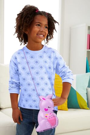 Ігровий набір 2-в-1 з розплідником для тварин, 2 ляльками, 7 тваринами та аксесуарами, включаючи м'яку сумку та скриньку, ідеально