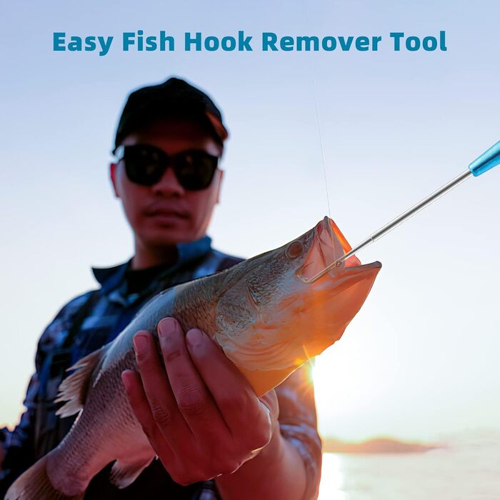 2 Sizes Stable Hook Remover Fishing, Fast Sea Fishing Hook Remover Disgorger Portable Hook Remover Fishing Rehooking with Magnets for Small and Large Hook Remover Fishing Accessories, 2 Sizes Stable Hook Remover Fishing, Fast Sea Fishing Hook Remover Disg