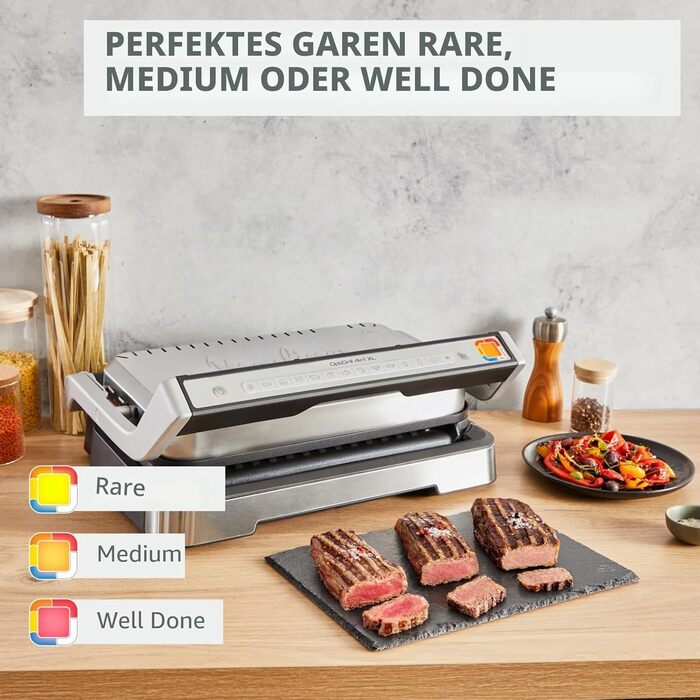 Електрогриль Moulinex Optigrill 4in1 XL гриль та піч в одному пристрої, на 6-8 осіб, 12 автопрограм, індикатор готовності, антипригарне покриття, GI784D