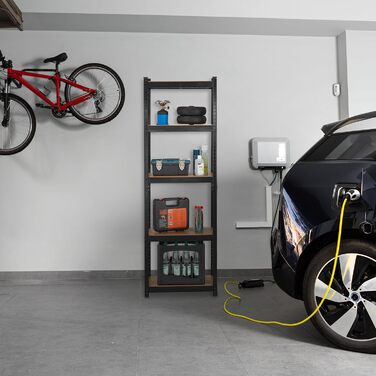 Надміцний стелаж Relaxdays, 5 ярусів, сталь, вставний, чорний Стелажі для зберігання в підвалі, гаражі, ВxШxГ 180x60x30 см, 500 кг