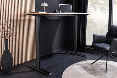 Стіл з регульованою висотою Дубовий стіл - 160 см - Натуральний - Дуб з чорними металевими ніжками Натуральний 160 см