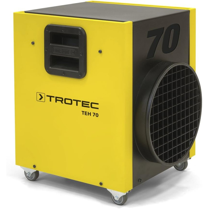 Електричний обігрівач TROTEC TEH 70, будівельний обігрівач потужністю 12 кВт, міцне захисне покриття, надзвичайно зручна конструкція в обслуговуванні