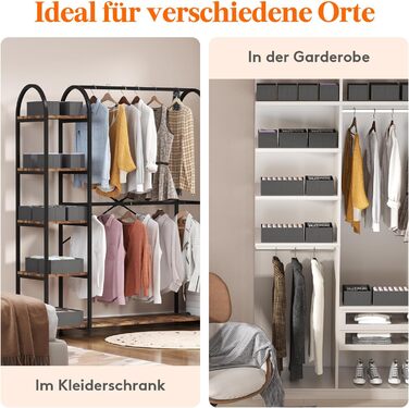 Набір органайзерів для шафи Lifewit з 16 шухляд, органайзер для шафи, система шухляд для пеленального столика, спальня для одягу, дитячий одяг, шкарпетки, спідня білизна, сірий 16