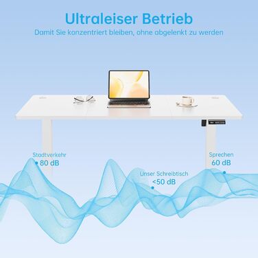 Електричне регулювання висоти письмового столу 120x60 см, ергономічний стіл для роботи сидячи та стоячи, комп&39ютерний стіл, стіл для роботи стоячи, регульований стіл для роботи стоячи з функцією пам&39яті, білий, 120 x 60 см
