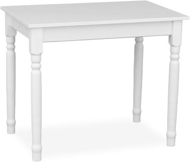 Дерев&39яний обідній стіл кухонний стіл 100x60 дерев&39яний стіл стіл з декоративними ніжками обідній стіл на 4 особи маленький кухонний стіл скандинавський стиль білий кухонний стіл стільниця біла 100 см x 60 см