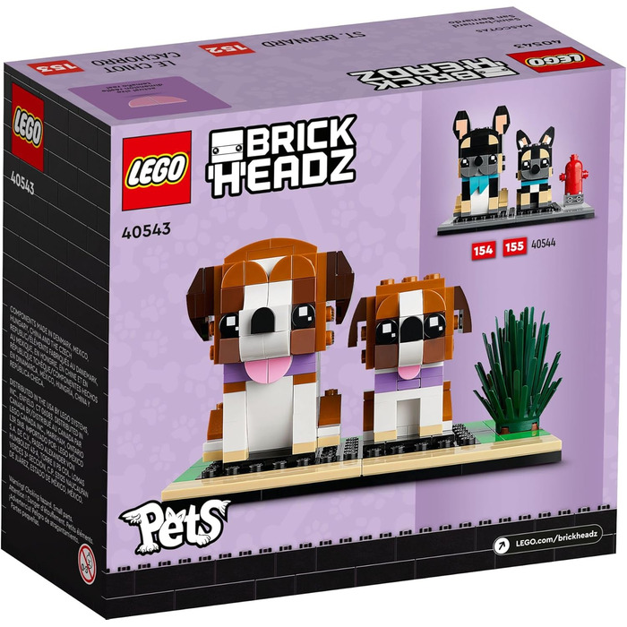 Конструктор LEGO BrickHeadz Saint Bernard Dog and Puppy Set 40543, 236 деталей