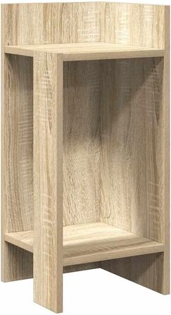 Журнальний столик з полицею, дуб Сонома, 25,5x27x60 см, Акцентний столик, Столик з лампою, Маленький столик, Столик для дивана, Столик для вітальні, Кутовий столик, дуб Сонома 1