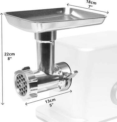 М'ясорубка 3000 Вт з нержавіючої сталі Аксесуари для м'ясорубки для фаршу, ковбаси, кіббі, ідеально підходить для приготування м'я