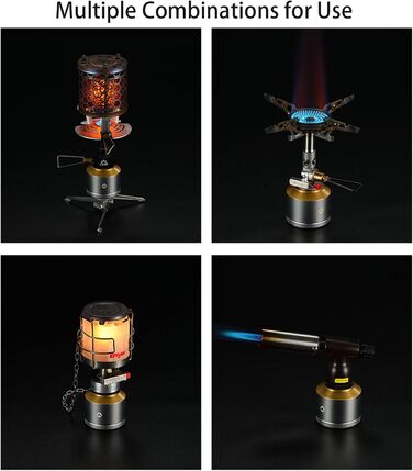 Портативний газовий ліхтар Campingmoon для кемпінгу, намету, свічки (BKT-1D15)