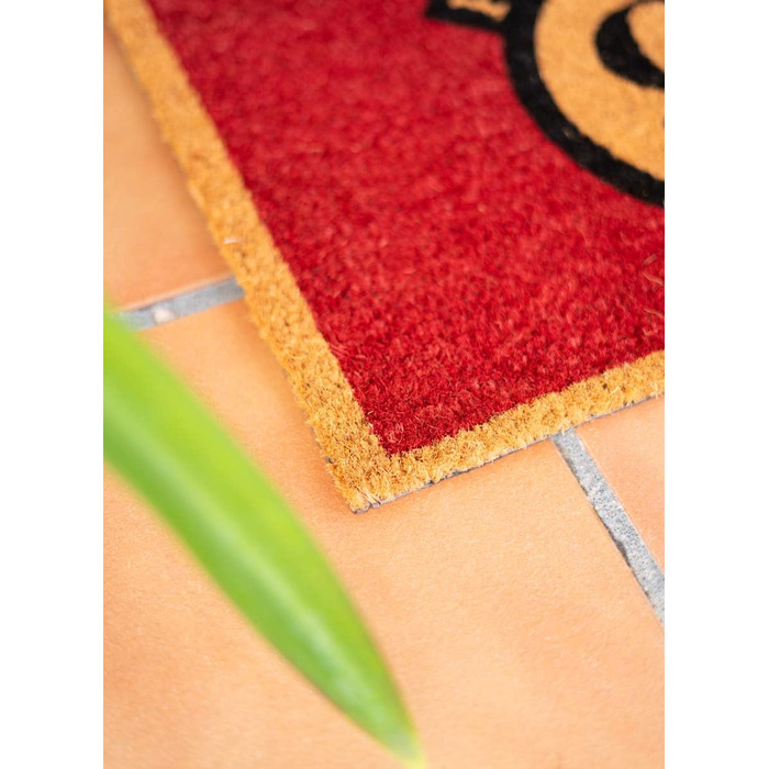 Килимок для дверей Grupo Erik Coconut з гербом Хогвартса та брухту 40x60 см - Забавний килимок для дверей - Килимок для дверей в приміщенні, фанатський предмет Гаррі Поттера, ягода