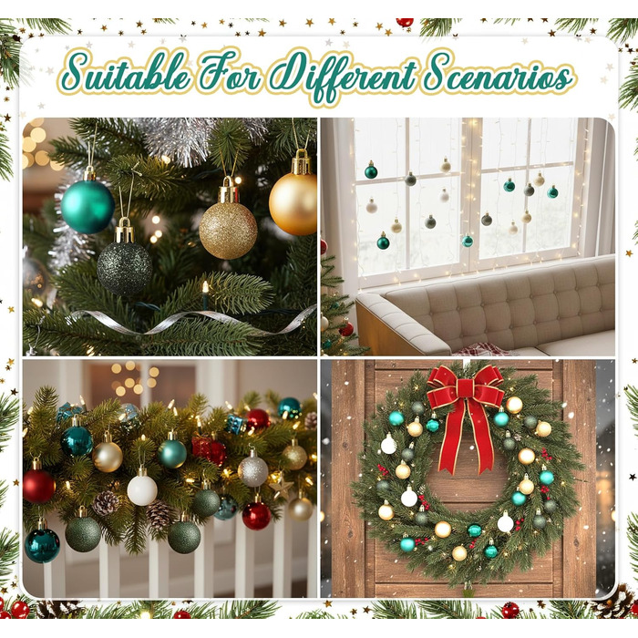 Набір з 49 предметів ялинкових прикрас Agoer