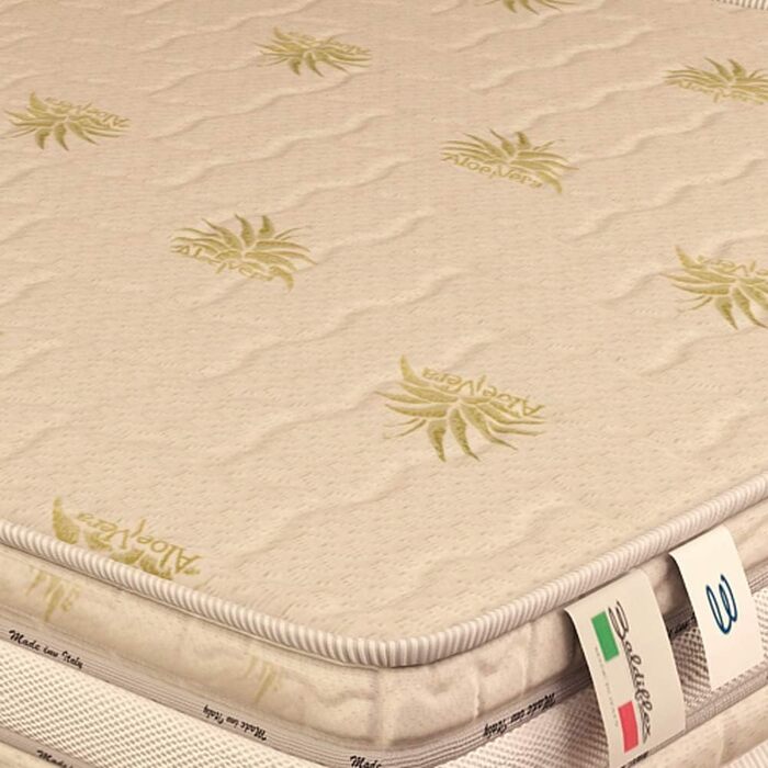 Ортопедичний пружинний матрац Baldiflex, висота 20 см, розмір 140 x 190 x 20 см, традиційні пружини Bonnell, чохол з алое вера з вентиляцією, гіпоалергенний, стійкий до кліщів, дихаючий