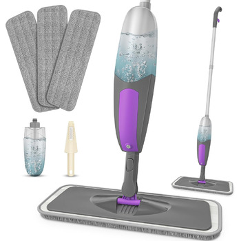 Швабра з функцією розпилення - HOMSIER Spray Mop Швабра для підлоги Швабра для швидкого прибирання з резервуаром для води 550 мл і