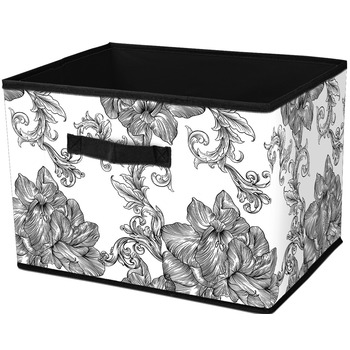 Кошик Idea Home NP-103R Anthracite Flowers 38x27x27 см (7058549) Кошик Idea Home NP-103R Anthracite Flowers 38x27x27 см (7058549)
