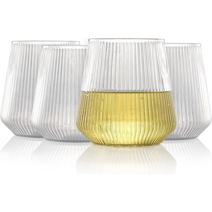 Гарячіші пластикові склянки для вина Tritan 355 мл, склянки для води склянки для пиття склянки для соку набір з 4, можна мити в по