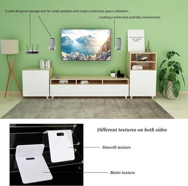 Набір невеликих акрилових полиць, 3 шт., білі плаваючі полиці, міні-настінні полиці з шурупами. Розміри 1412 см та 2316,5 см.