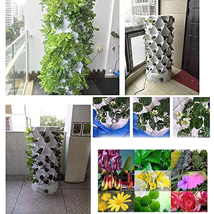 Для трав, фруктів і овочів із зволожуючим насосом, таймером, адаптером, грядкою для посіву та сітками, 8 поверхів