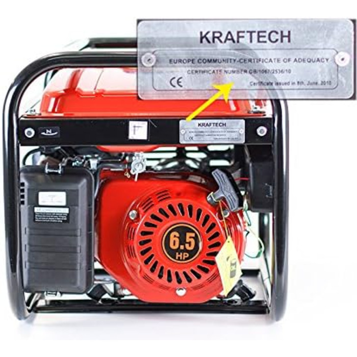 Бензиновий електрогенератор KT-8500W, безперервна потужність 3,0 кВт