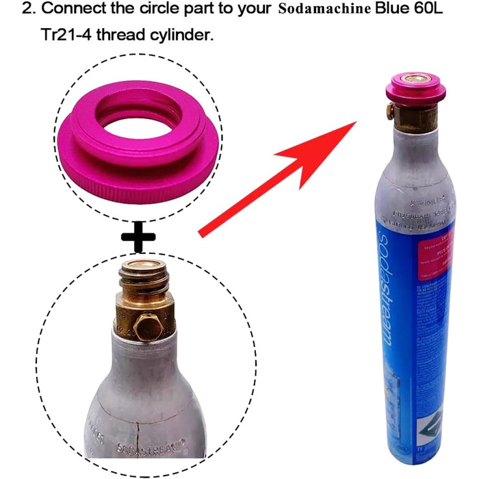 Адаптер CO2 Quick для машини для газованої води Duo-Quick Connect Blue 60L Tr21-4 з різьбленням Duo/Art/Terra