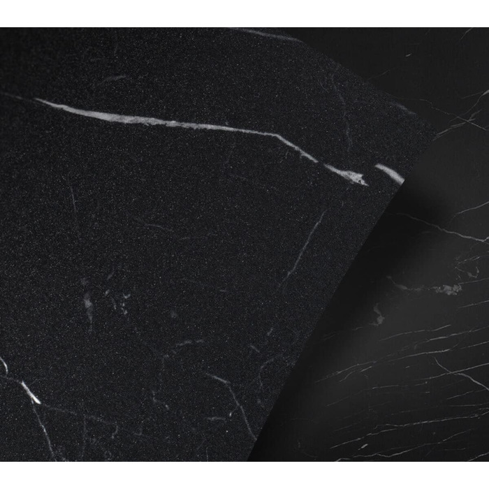 Мармур Resimdo Premium (Nero Marquina, 0,5 м x 1,22 м) Клейка плівка для плитки Меблева плівка Стандартна антибактеріальна водонепроникна міцна знімна