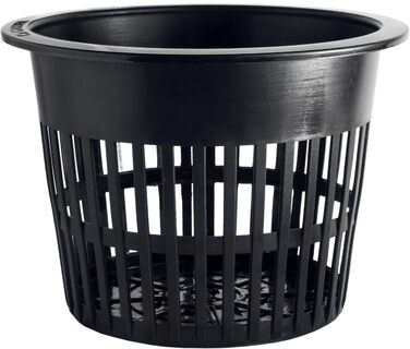 Круглі міцні сітчасті горщики CZ All Star з широкими краями Орхідеї Аквапоніка Гідропоніка Прорізна сітка 8 дюймів Садові сітчасті горщики CZ All Star - 5 чорних