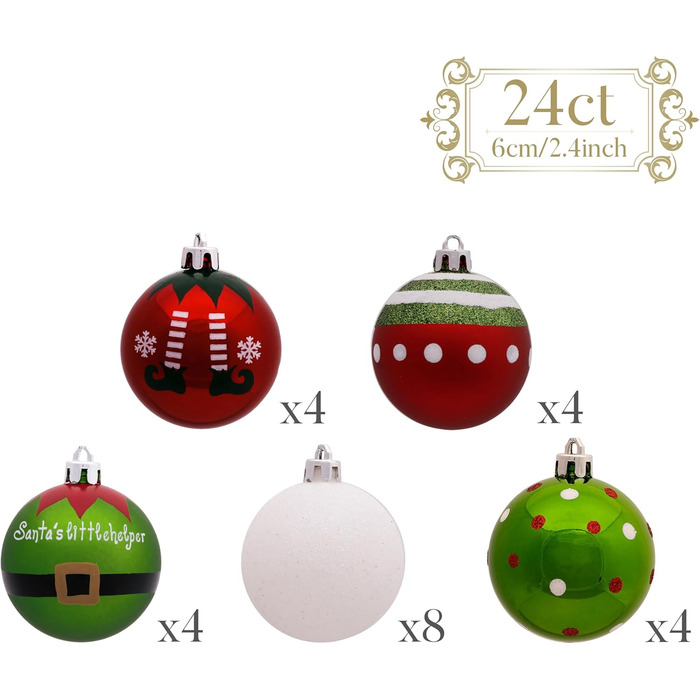 Різдвяні кульки 24 шт Victor's Workshop