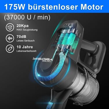 Акумуляторний пилосос, потужність всмоктування 20000pa Ультралегкий пилосос акумуляторний, пилосос ручний пилосос, час роботи 40 х