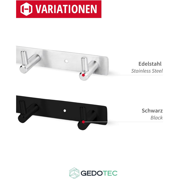 Гачки для одягу чорні матові 6 гачків вішалка для одягу передпокій, кухня та ванна кімната I настінна вішалка MOON I вішалка для о