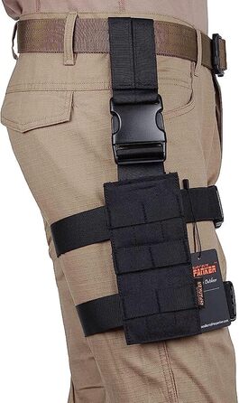 Тактична кобура на ногу з регульованою платформою Molle-модуль універсальний чохол на ліву/праву ногу чорний