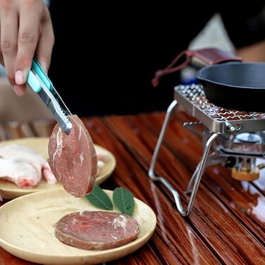 Портативний складаний гриль-стійка для гриля - , сріблястий, кріплення для варильної поверхні з нержавіючої сталі, підставка для пароварки, підходить для приготування чаю на плиті, пікніків, барбекю, кемпінгу тощо.