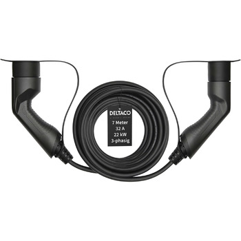 Зарядний кабель DELTACO Type 2 EV для електромобілів та гібридних транспортних засобів, кабель зарядного пристрою Mennekes, сумісн