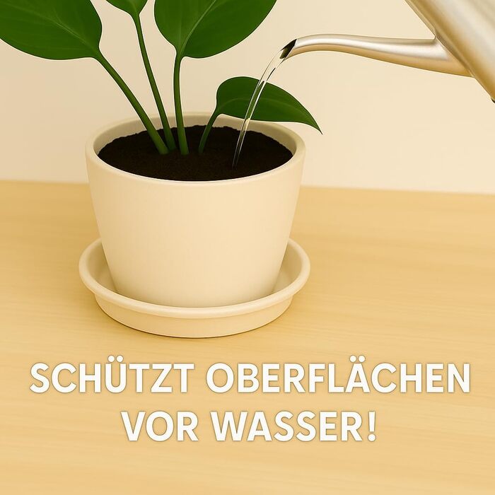 Набір із 5 блюдець для квіткових горщиків для дому та саду, пластикові, блюдця для рослин для використання в приміщенні та на вулиці, блюдця для рослинних горщиків, різні розміри та кольори (бежевий, 32 см зовнішній / 25 см внутрішній) 32 см бежевий