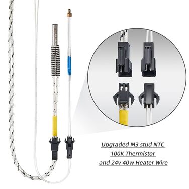 5Aplusreprap Ender 3 Hotend Upgrade - M3 Bolt Thermistor, Quick Replace, Compatible for Creality Ender 3 V2/Pro Hotend Replacement