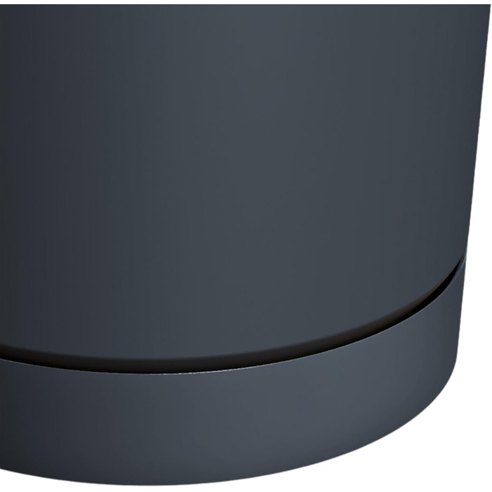 Пластиковий горщик XL з блюдцем, круглий, антрацит - Ø 47 см - великий квітковий горщик зі знімною основою, стійкий до ультрафіолету - садова прикраса, горщик, квітковий горщик, рослинний горщик, контейнер для рослин, морозостійкий