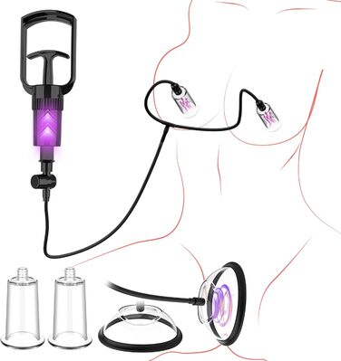 Вагінальні насоси, насоси для сосків, секс-іграшки для жінок, вагінальний та кліторальний вакуумний насос, кліторальна присоска для сосків з присосками та 2 насосами для сосків, секс-іграшки для пар