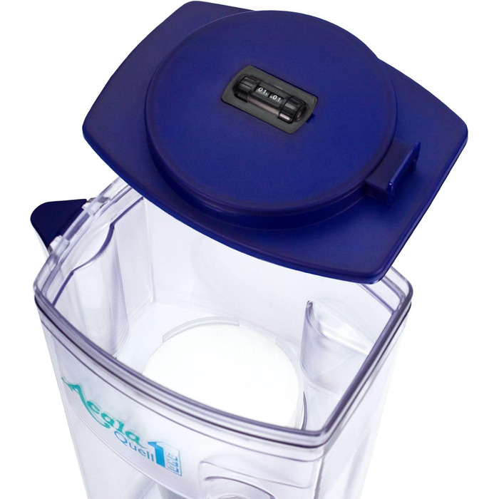 Фільтр для води AcalaQuell One Темно-синій Фільтр для води з активованим вугіллям Найвища продуктивність фільтра - багатошаровий Без BPA та BPB ReNaWa - Технологія Створює смачну, заспокійливу воду