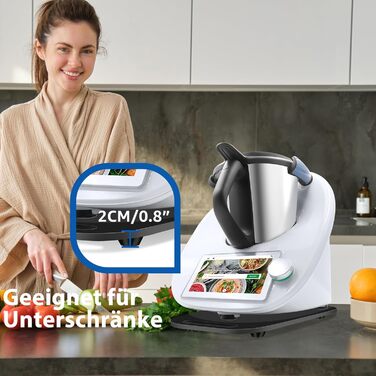 Для аксесуарів Thermomix Sliding Board TM6 TM5, Новий переглянутий дизайн ручки, Економія праці, Стійка кухонна стільниця, Акрил, Чорний глянсовий