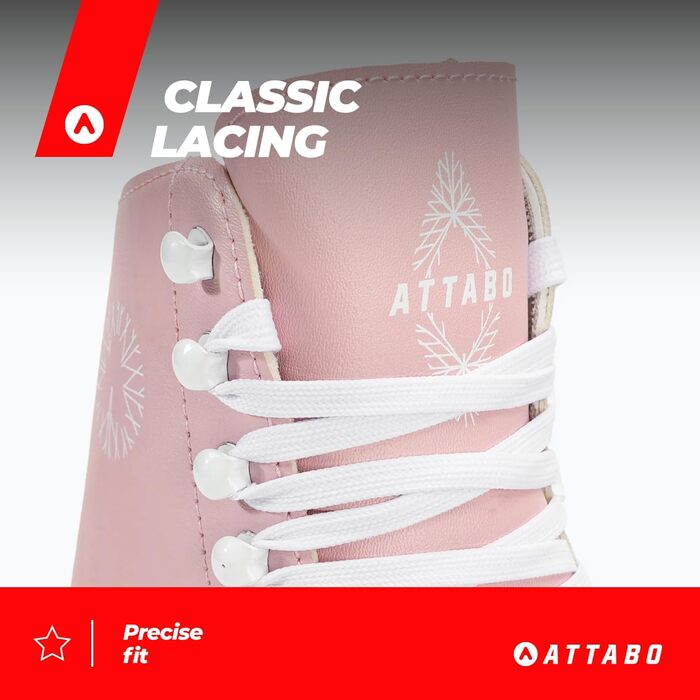 Жіночі роликові ковзани ATTABO Serena, розмір 36-41 EU, регульований розмір, алюмінієві ковзани ABEC-3, шкіряний верх, захист пальців, безпечне гальмування, точна посадка, колеса 82A, 39