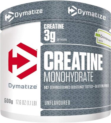 Креатин моногідрат Dymatize Creapure, 500 г – Без смаку, 147 порцій
