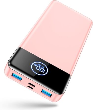 Портативний зарядний пристрій, 33800mAh Power Bank, 22.5W акумуляторна батарея швидкої зарядки з виходом USB C/USB A, цифровим дис