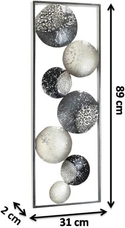 Фотошпалери для стін Kobolo настінні металеві картини - ШМАТКИ - метал - білий сірий сріблястий - 389